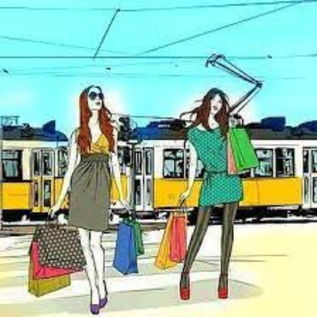 Zwei Frauen beim Shoppen